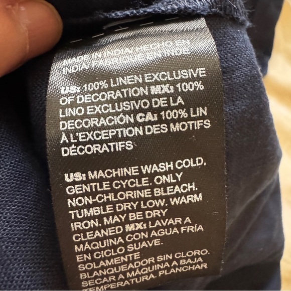 NWT Chico's Linen Classic Navy Sundress Size 18 - Picture 8 of 8